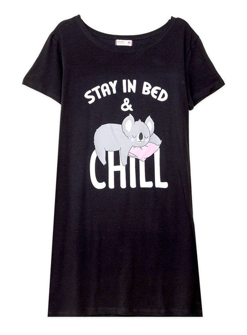 Black Night Shirt - Design 10 - Khotwh